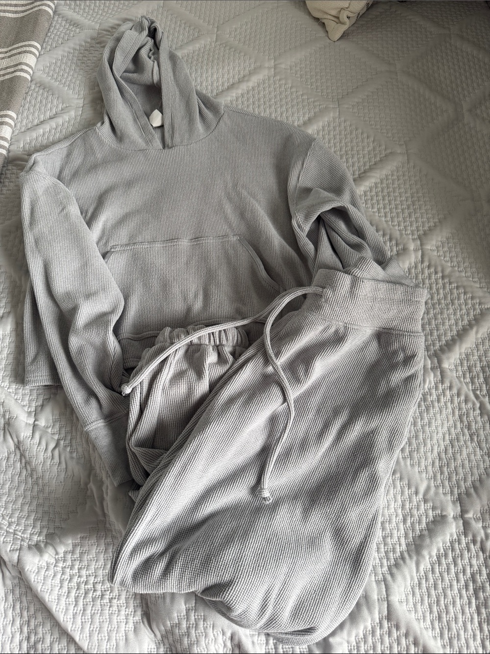 Gilly Hicks Light Gray Waffle Knit Shorts
